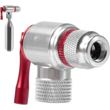 (As show, One size) Bicycle CO2 Pump, for Presta and Schrader valves - Mini Tire Inflator for Road, Racing and MTB - without Cartridge