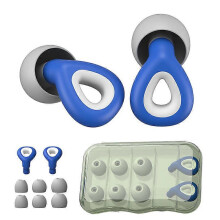 (As show, One size) Ear Plugs - 3 Pairs In-Ear Noise Canceling Ear Plugs For Sleeping, Blue, Ultra Soft, Reusable, Concert Ear Plugs