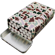 (As show, One size) Brown Camouflage Cigarette Case Male Cigarette Case Female Cigarette Case Iron Cigarette Case Package Contains 20 Outdoor Storage Boxes
