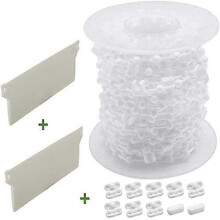 (As show, One size) 127mm base bead 10m base plate 2 bead hooks 10 vertical blinds accessories set