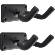 (As show, One size) Set of 2 Guitar Wall Hook, Black Guitar Wall Hook Metal Bracket for Guitar Banjo Ukulele