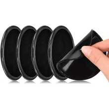 (As show, One size) 5 Pack Nano Magic Gel Adhesive Pads (Black), Reusable Silicone Non-Slip Pads, Suitable for Phone Holders and GPS in Cars, Home and Office, Non-Marking