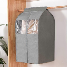 (As show, One size) Plain - Large Clear PVC Hanging Storage Bag (52*30*110)