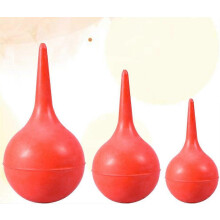 (As show, One size) 3pcs Enema Pear (30ml 60ml 90ml) Red Rubber Syringe Ear Ampoules