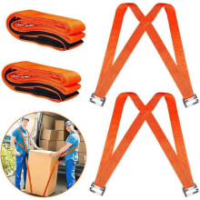 (As show, One size) Orange Lifting belt, up to 200 kg - Lifting belt Helps lift heavy furniture, easy handling of heavy objects Reduces back pain