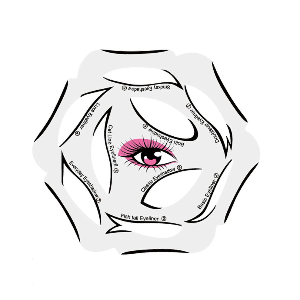 (As show, One size) Eyeshadow Stencil Sticker Eyeliner Stencil Eyeliner Stickers Reusable Smoky Makeup Tool Set, Cat Eyeliner Smokey Eyes, Stencils fo