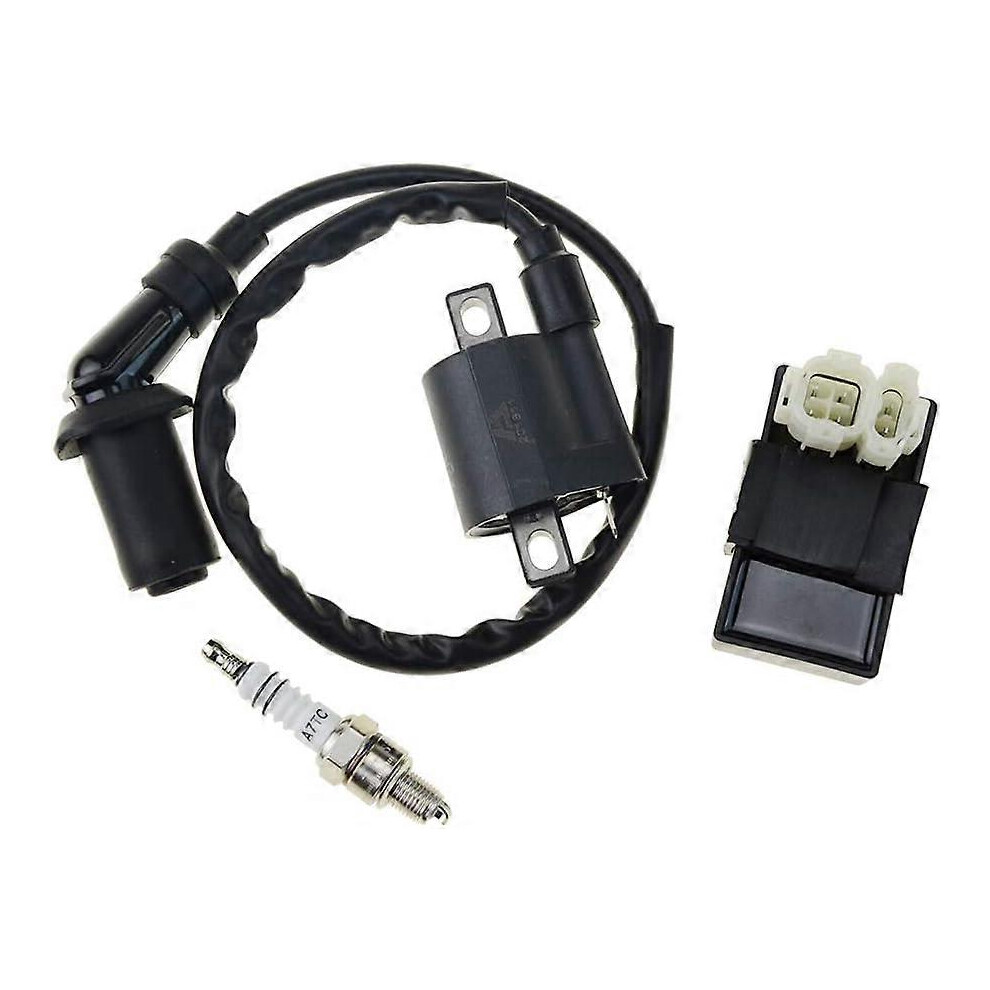 (As Show, One Size) 6 Pin Ignition Coil With Cdi With A7tc Spark Plug Replacement For Gy6 50Cc 150Cc Atv Dirt Bike Scooter 4704245272029