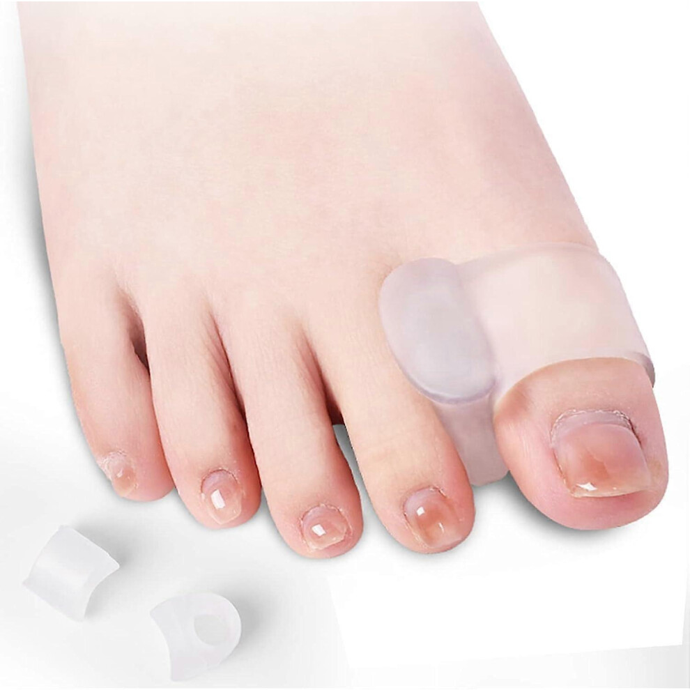 (As show, One size) Set of 4 toe separators, toe separator orthosis for overlapping toes, gel orthosis for hammer toe and straightener to relieve foot