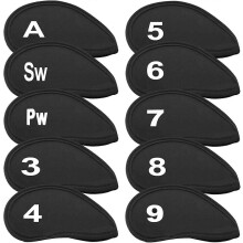 (As show, One size) Golf club head guard Iron club head guard Golf club head guard with printed numbers, fits most golf clubs