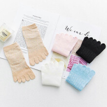 (As show, One size) 5 Pairs Toe Socks Women Socks with Toes, Women Sports Cotton Socks, Comfortable, Breathable, Antibacterial