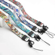 (As show, One size) 4pcs Lanyard Neck Strap, Full Color Double-Sided Printing and Ideal for Mobile ID Badge Keys Mp3 USB Holder