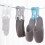 (As show, One size) Gray Set of 4 Thick Plastic Multi-Function Clothes Pegs 4