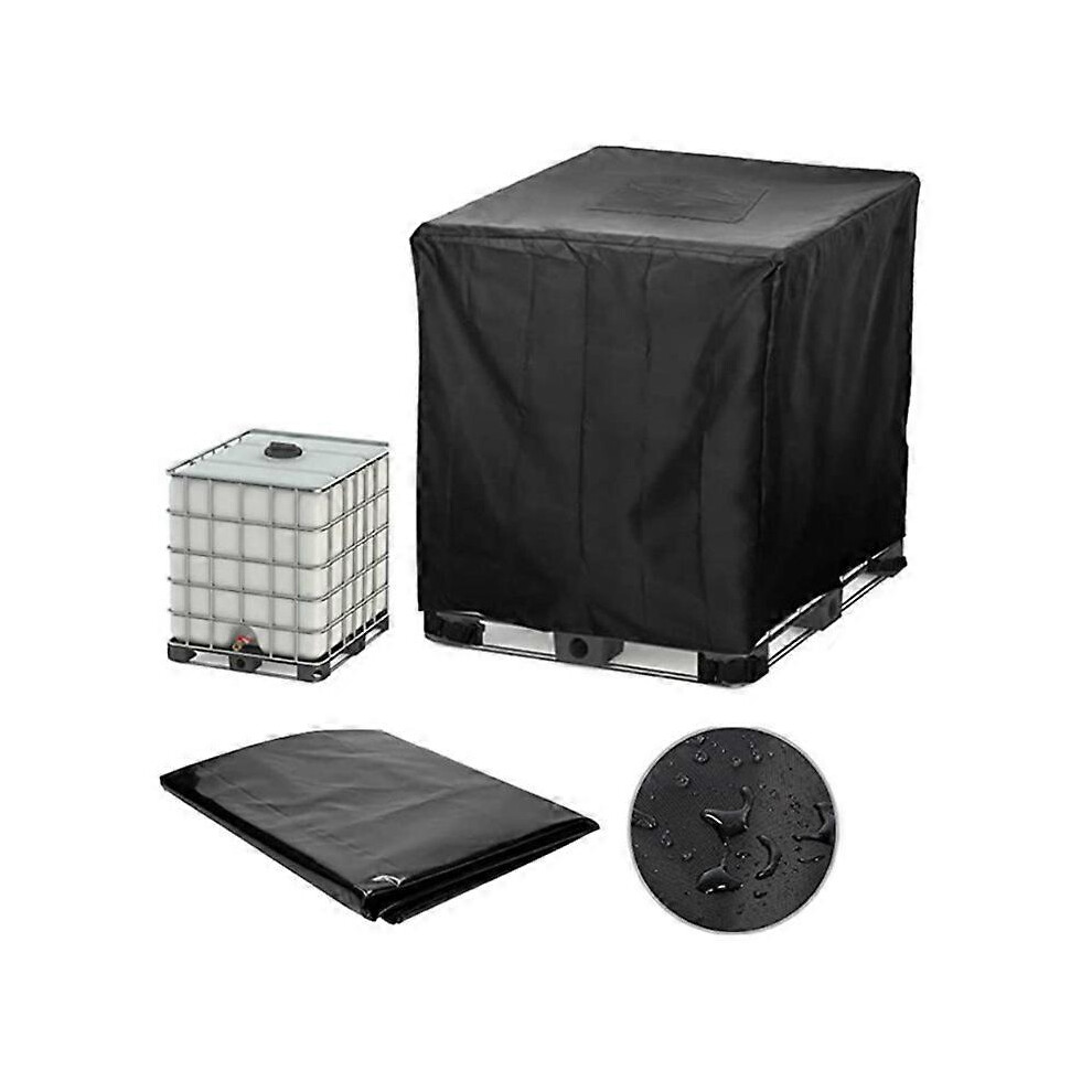 (As Show, One Size) Ibc Water Tank Cover 1000 L Rain Water Cistern Container Cover With Zipper Windproof Anti-Uv Tear Resistant 4704245249892