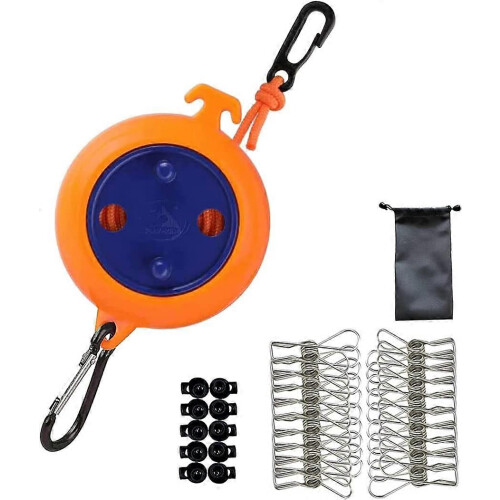 (As show, One size) camping retractable clothesline