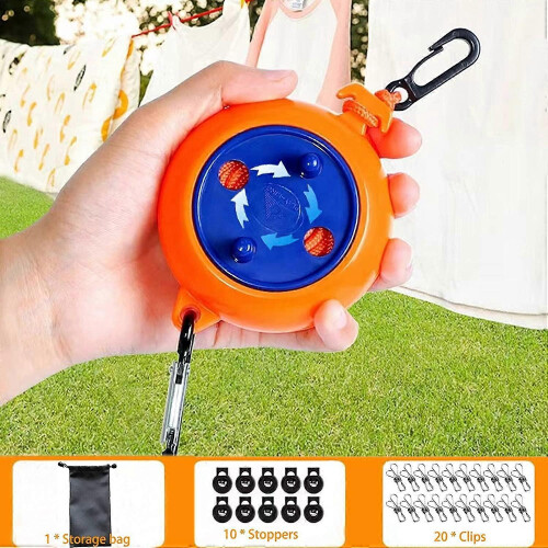 (As show, One size) camping retractable clothesline 2