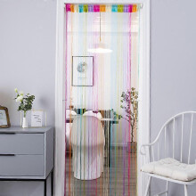 (As show, One size) Door Curtain, Silver Decorative String Curtain 100 x 200cm Wall Panel Window Door Room Fringe, Ideal Door String, Mosquito Net, Room Divider, Christma