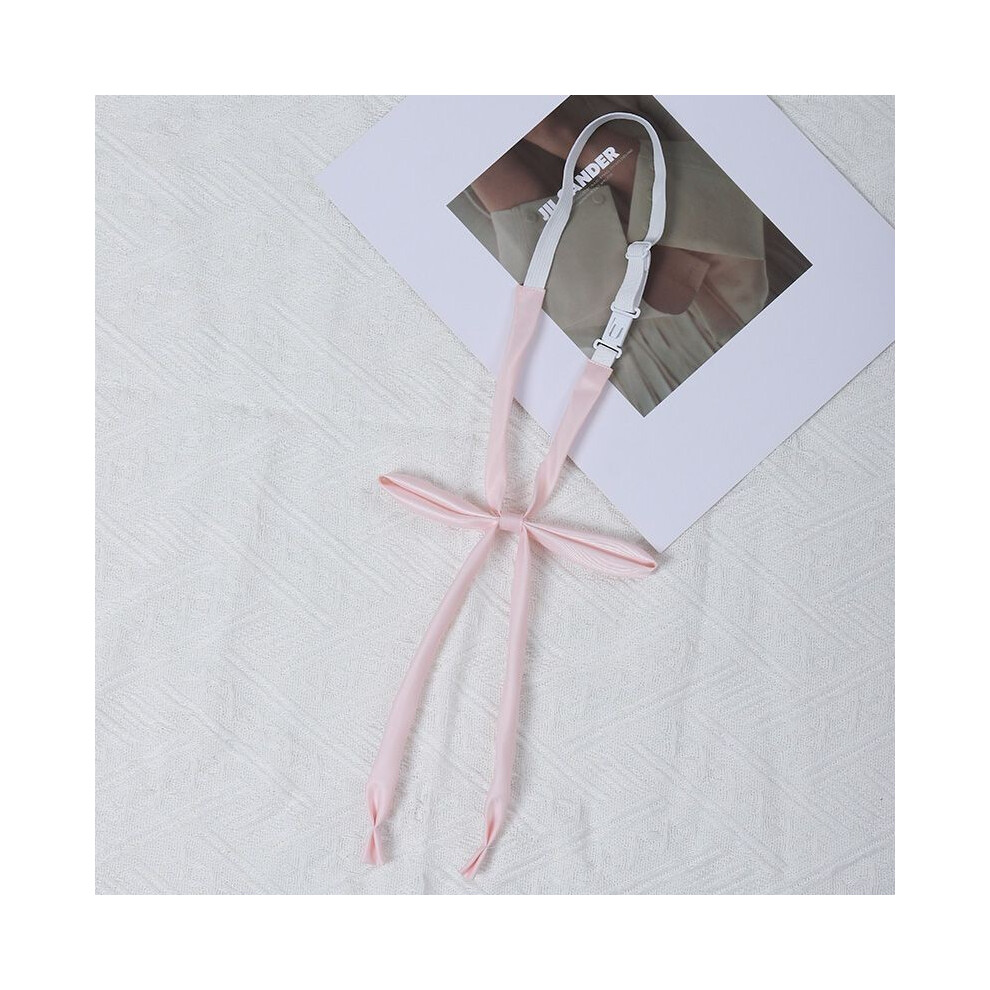 (Lotus Pink Ribbon)Accessoire chemise corde col nœud papillon fille pour uniformes scolaires et porter tous les jours