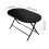 Garden Sanctuary 140x80CM Black Oval Glass Folding Table 7