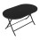 Garden Sanctuary 140x80CM Black Oval Glass Folding Table 1