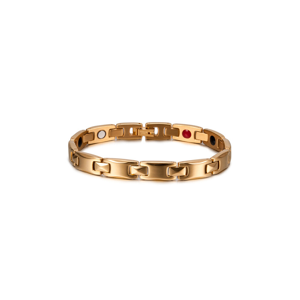 (Gold - women's) Unisex Magnetic Therapy Bracelet – Stainless Steel Energy Health Jewelry for Men and Women