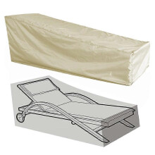(As show, One size) Beige Outdoor Chair Cover Cover Long Slipcover Breathable Waterproof 210D Oxford Fabric for Chaise Longue Tarpaulin Sunlounger Sunlounger 210754080cm