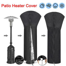 (As show, One size) 1 piece (black, about 226*85*48cm) Patio Heater Cover,Waterproof Outdoor Heater Covers Patio Heater Protective Cover