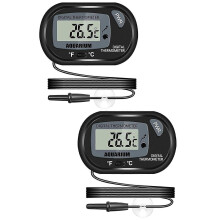 (As show, One size) 2PCS Digital LCD Aquarium Thermometer with Suction Cups and Waterproof Probe for Aquarium Fish Tank, Reptile Terrarium