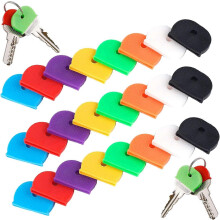 (As show, One size) 24 pieces flexible key covers to easily recognize your keys