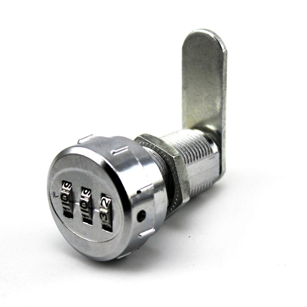 (As Show, One Size) White Code Lock Coded Drawer Cabinet Lock Digital Mechanical 3 Digit Combination Code Zinc Alloy For Cabinet Cupboard Drawer Mailb 4704245206796