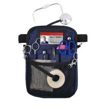(As show, One size) 1 piece (dark blue) Nurse Waist Bag, Medical Equipment Organizer Pouch, Utility Waist Bag for Stethoscopes, Bandage Scissors and Other Medical Supplie