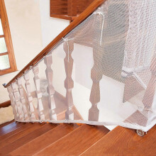 (As show, One size) Child Safety Netting (2M x 0.79M) - Heavy Duty Stair Safety Barrier, Adjustable Sturdy Balcony Protection Netting Stair Fence Mesh Safety Netting for