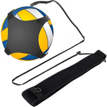 (As show, One size) Ball not includedVolleyball Training Equipment Ball Rebounder Holders with Adjustable Cords and Belt for Serving, Doping, Fixing, Hitting and Solo Pra