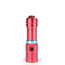 (As show, One size) DX1 diving flashlight L2 magnetic control lamp continuous switch white light yellow light outdoor lighting divingRed