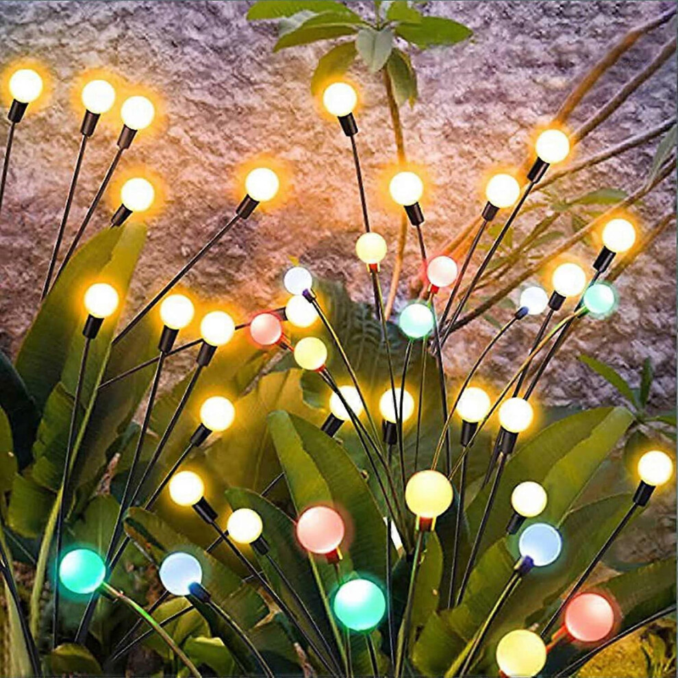 (As show, One size) Solar Lights Outdoor, 2 Pcs 8 LED Solar Fireflies for Garden, Balcony, Outdoor Yard Decoration, Waterproof IP65, [Energy Class C]-image-OPC-PHNXNMP-NEW