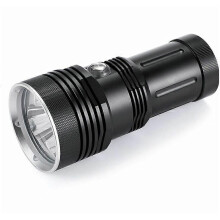 (As show, One size) Professional Diving Torch Professional Diving Flashlight 80M Portable Diving Torch IPX9 Waterproof Underwater LED Lamp,White Light(Black)