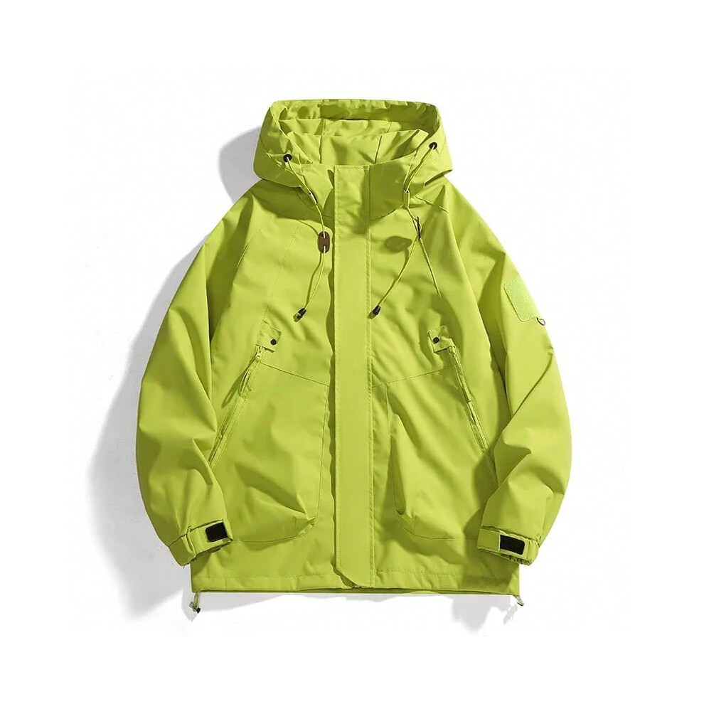 (Green, L(62.5-70kg)) Unisex Outdoor Waterproof Jacket Windbreaker Coat Autumn Breathable Fishing Camping Windproof Jackets Men Women Clothing