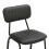 Belluno Kitchen Bar Stool with Fixed Height and Backrest, Black 2