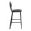 Belluno Kitchen Bar Stool with Fixed Height and Backrest, Black 4