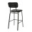 Belluno Kitchen Bar Stool with Fixed Height and Backrest, Black 5