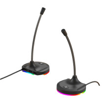 Modelo Privado, Microfone Colorido – Preto – Microfone HUB com 3 Portas