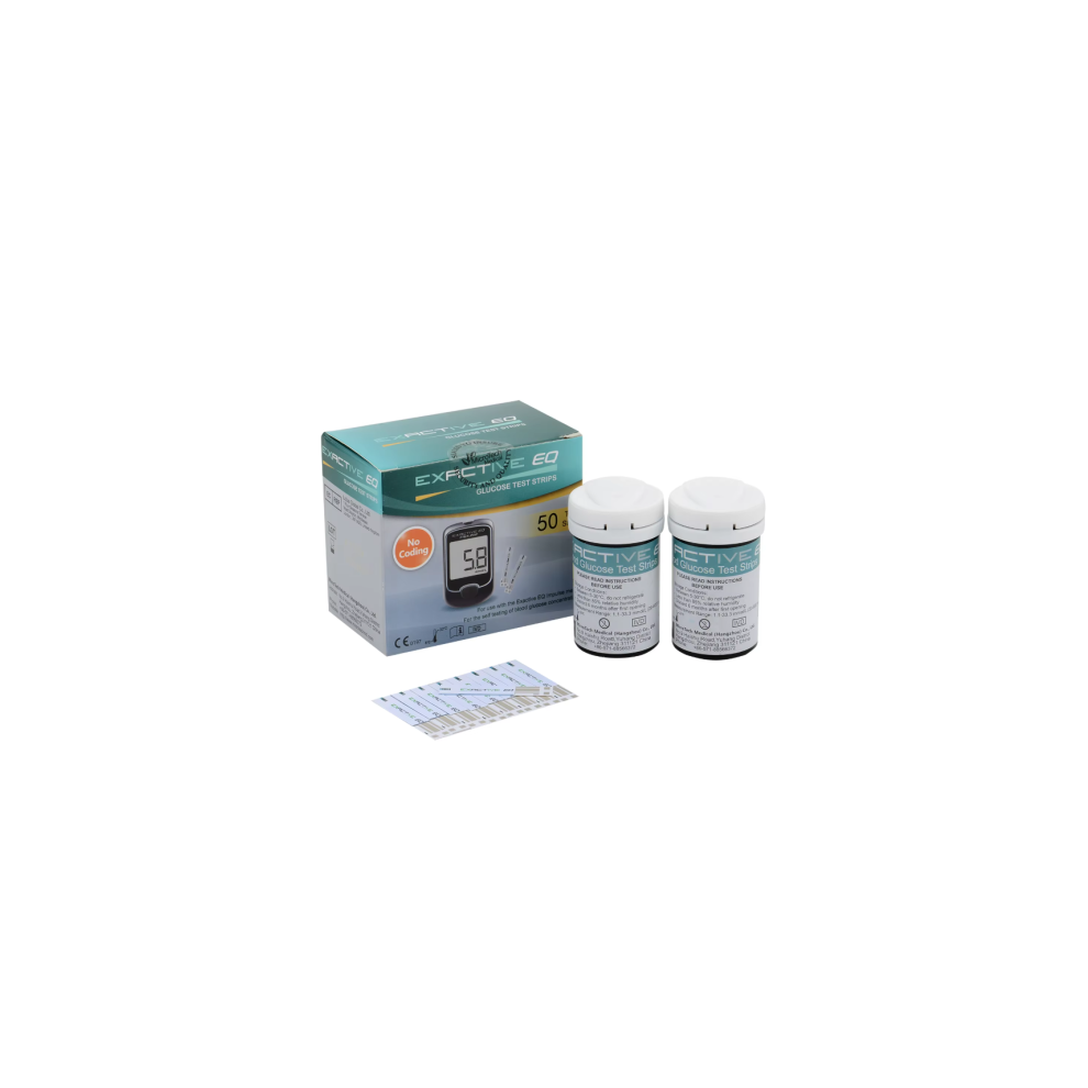 Eapoy 50X Blood Sugar Test Strips For Exactive Eq Impulse Blood Glucose Monitor