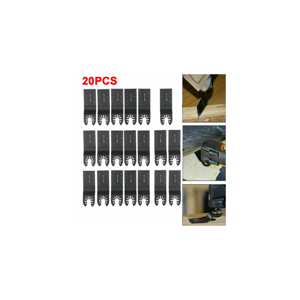 20x Universal Oscillating Saw Blade 34mm Multi Tool Blades Wood Metal Cutter