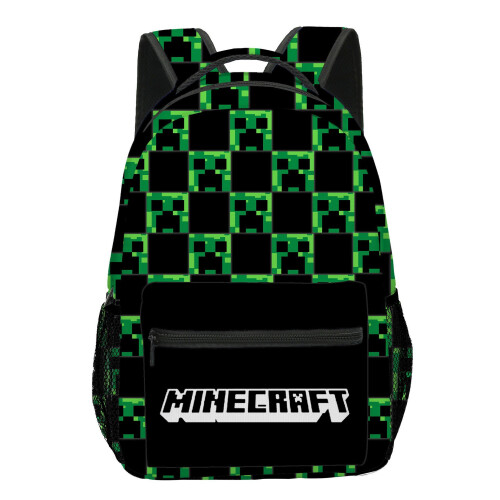 (2) Minecraft School Bag Double-sided Backpack Kids Gift