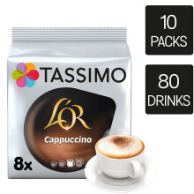 Tassimo L'Or Cappuccino Coffee Pods x8 (Pack of 10, Total 80 Pods)