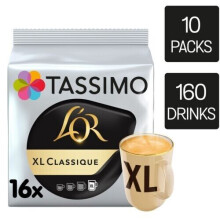 Tassimo L'OR XL Classique Coffee Pods x16 (Pack of 10, Total 160 Pods)