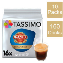 Tassimo Marcilla Decaf Coffee Pods x16 (Pack of 10, Total 160 Pods)