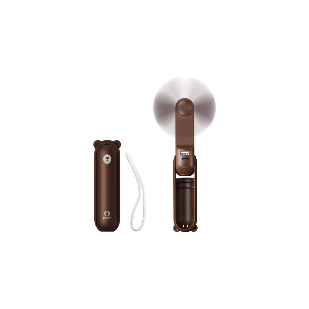 (Brown) Jisulife Handheld Fan With 4500 Mah Powerbank Max 38 Hours Runtime,Pocket Fan Portable Battery Operated Or Usb Powered Brown 4853222814087