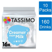 Tassimo Milk Creamer Coffee Pods x16 (Pack of 10, Total 160 Pods)