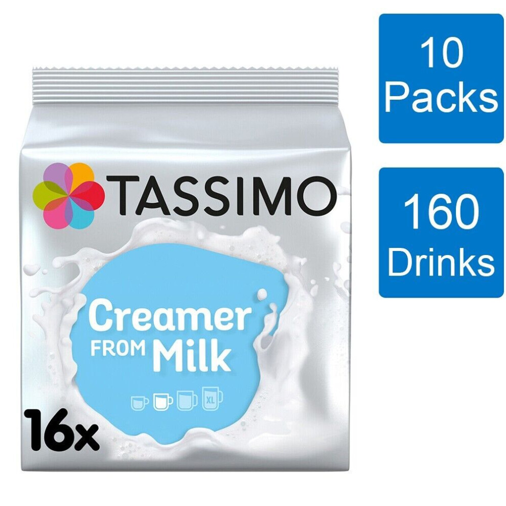 Tassimo Milk Creamer Coffee Pods X16 (Pack Of 10, Total 160 Pods)