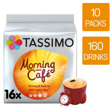 Tassimo Morning Cafe Coffee Pods x16 (Pack of 10, Total 160 Pods)